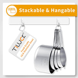 TILUCK Stainless Steel Measuring Cups & Spoons Set, Cups and Spoons,Kitchen Gadgets for Cooking & Baking (10)