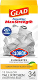 Glad Tall Kitchen Trash Bags 13 Gallon, MaxStrength Cherry Blossom Garbage Bags, Drawstring, 90 Count - ShopUS