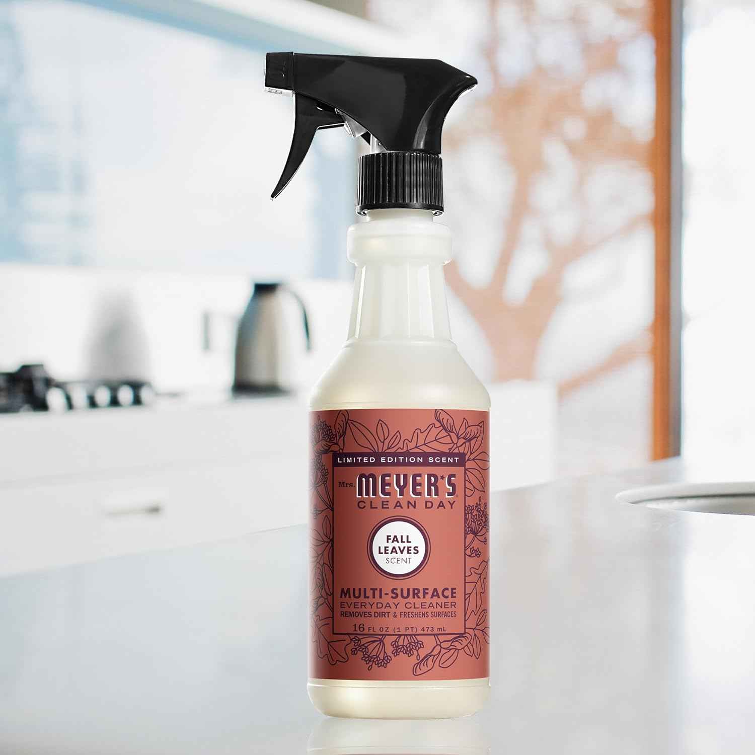 Mrs. MEYER'S CLEAN DAY Multi-Surface Everyday Cleaner, Fall Leaves Scent, 16 fl oz (Pack of 3)