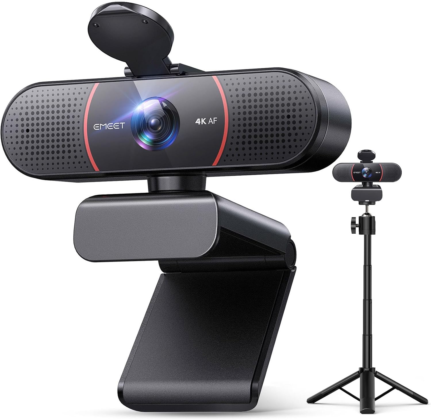 emeet c960 1080p webcam with 2 mics, 90° fov, usb type-a & a-to-c adapter, plug&play computer camera