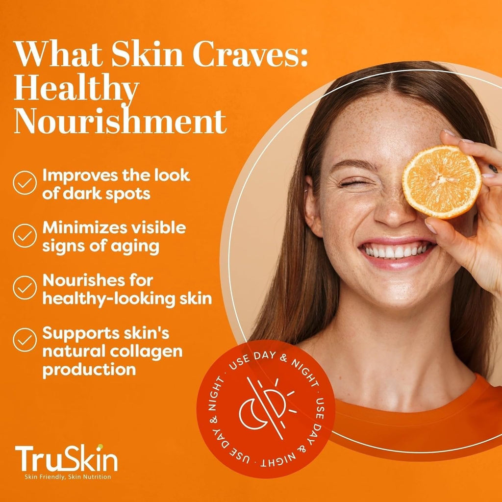 TruSkin Vitamin C Serum for Face - 2 fl oz - Anti Aging with Hyaluronic Acid and Vitamin E for Brightening and Hydration