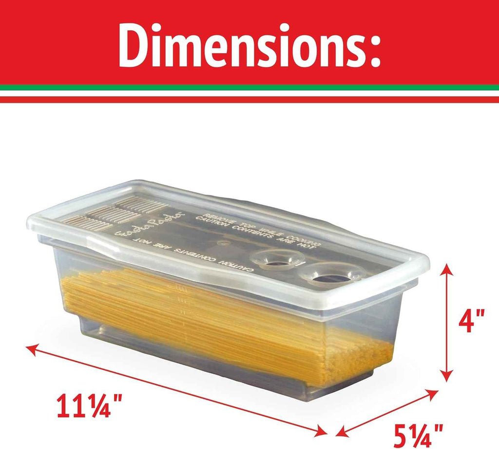 Original Fasta Pasta Microwave Cooker with Lid & Built-in Strainer, Patented Design for Perfect Al Dente Pasta Every Time