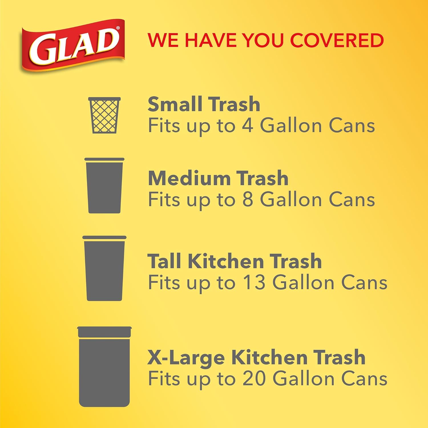 Glad Small Trash Bags 4 Gallon, Febreze Fresh Clean Garbage Bags, Odor Resistant with Quick Tie, 26 Count - ShopUS