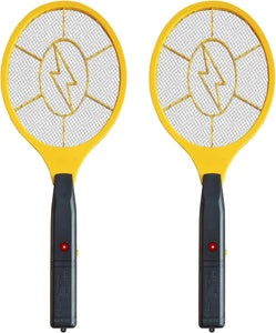 2 Pack Electric Fly Swatter, Bug Zapper Racket for Indoor Pest Control, Handheld Insect Killer Bat Battery Powered Electric Mosquito Swatter for Outdoor and Home