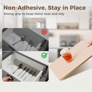 100% EVA clear non adhesive shelf liner, 24" x 360", waterproof non slip for kitchen cabinet drawer pantry