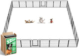fxw rollick unleashed dog playpen for indoor, yard, rv camping, 24 inch 8 panels for small and puppy dogs, black