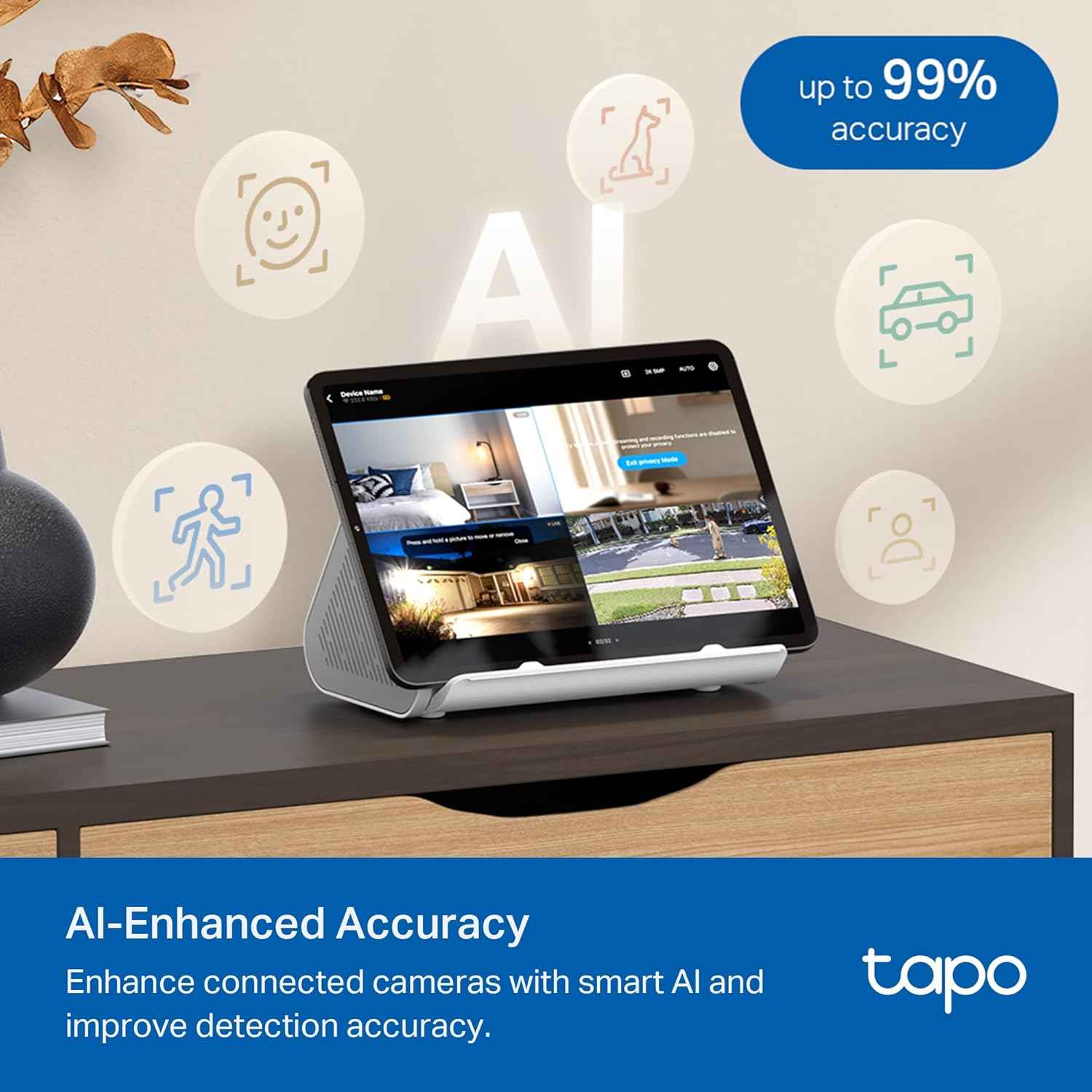 Tapo H500 Smart Home Hub connects up to 16 cameras & 64 sub-G sensors, with 16GB storage & SATA expandability