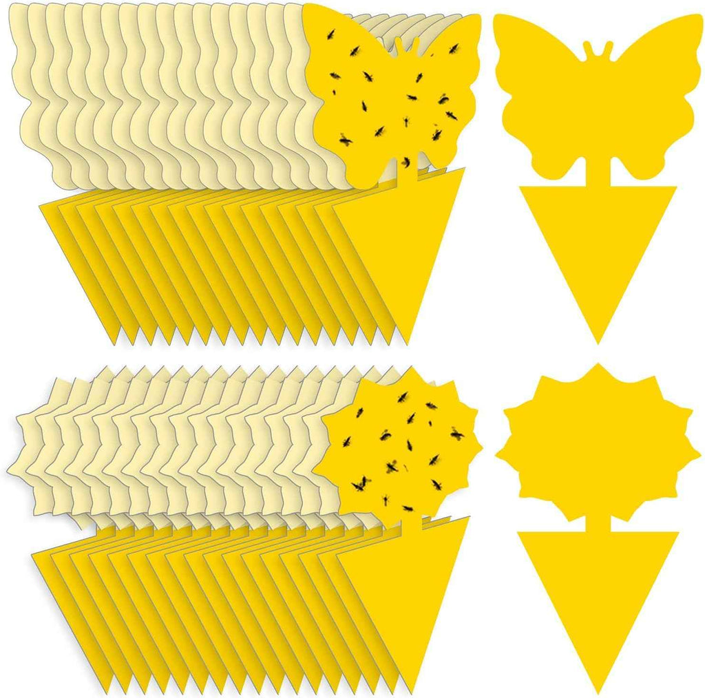Fruit Fly Traps Fungus Gnat Traps Yellow Sticky Bug Traps 36 Pack No Harm and Odorless for Indoor Outdoor Use Protect The Plant