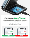 INIU Wireless Charger, 15W Fast Qi Certified Wireless Charging Station with Sleep-Friendly Adaptive Light Compatible with iPhone 16 15 14 13 Pro XS 8 Plus Samsung Galaxy S25 S24 S23 Note 20 Google etc - ShopUS