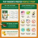 Perfect Poop Digestion & General Health Cheddar Cheese Supplement for Dogs: Fiber, Prebiotics, Probiotics & Enzymes Relieve Digestive Issues