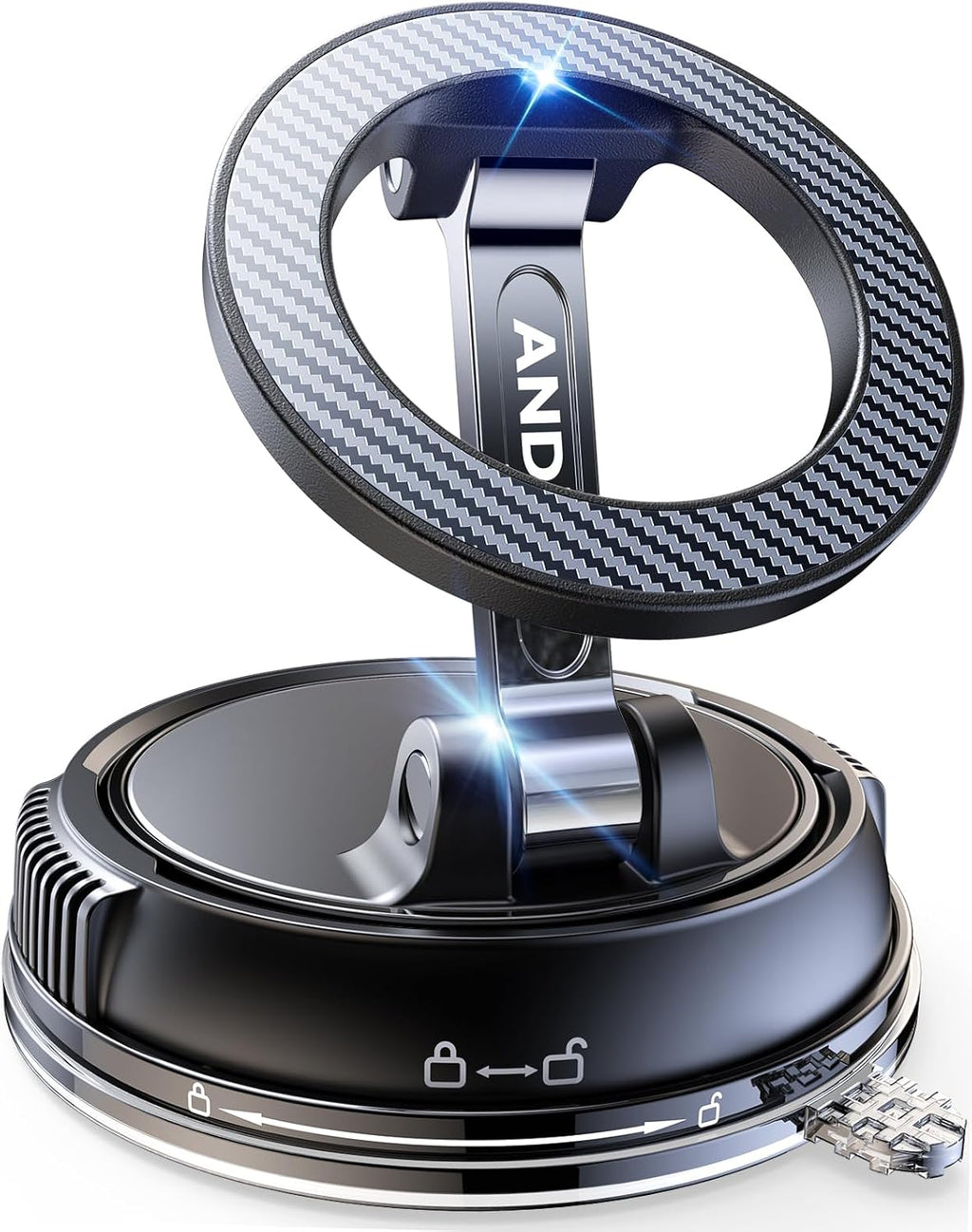 ANDERY Car Phone Holder for Magsafe [78+LBS Strongest Suction & 2400gf Magnetic] 360° Adjustable Car Phone Mount, Phone Holders for Your Car for iPhone 17-12 Pro Max Plus Air, Carbon Fiber