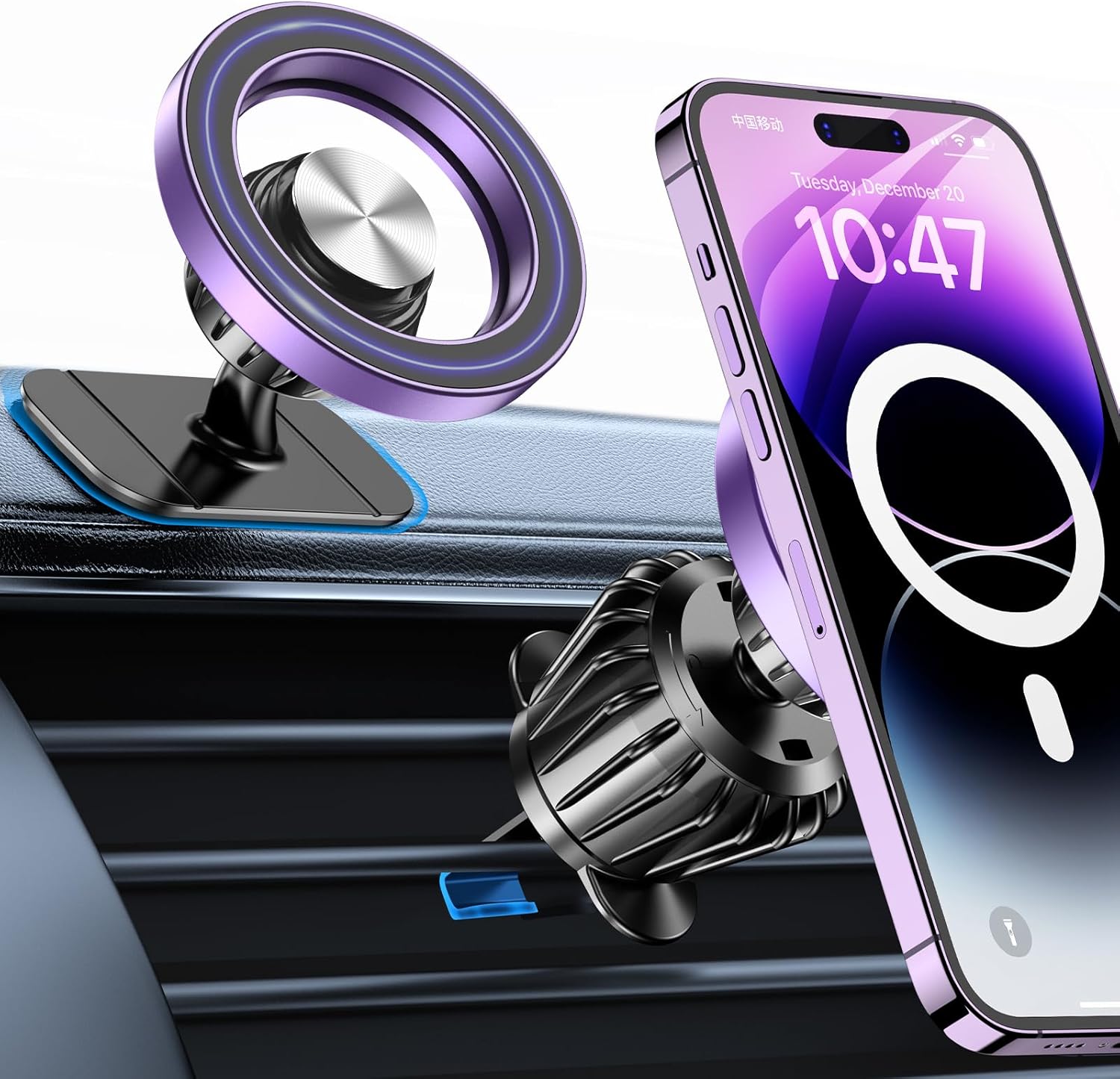 Kaistyle for Magsafe Car Mount‹ې20 Strong Magnets‹ÛÔMagnetic Phone Holder for Car Phone Holder Mount Dash Mounted Holders Cell Phone Holders for Your Car Accessories for Women Men for iPhone 17 16 15 14 - ShopUS