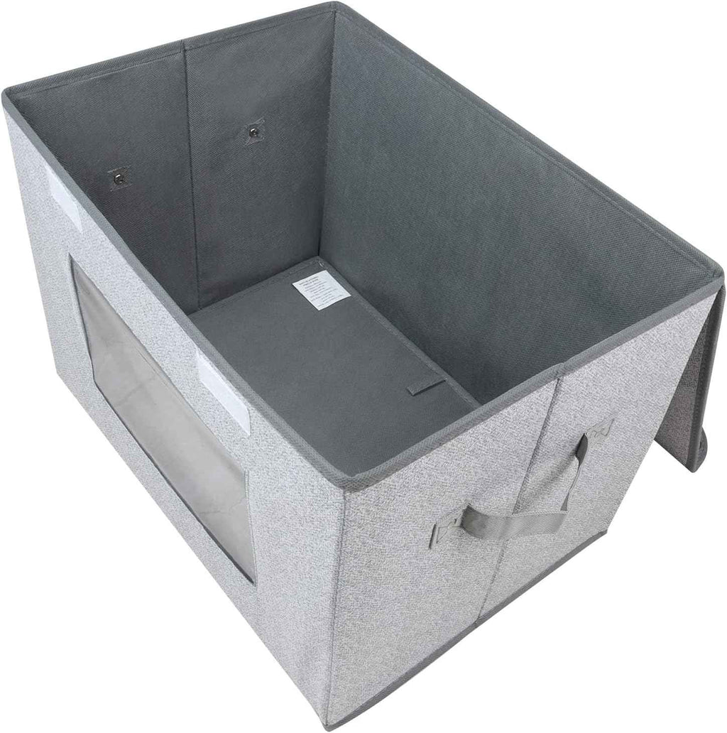 Univivi 4-Pack Large Collapsible Storage Bins with Lids for Home, Office, and Bedroom Organization