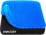 Gel Seat Cushion, Cooling seat Cushion (Super Large & Thick), Breathable Honeycomb Design Absorbs Pressure Points Seat Cushion, Gel Cushion for Office Chair, Home Car seat Cushion for Wheelchair