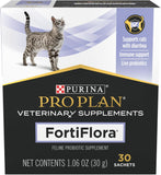 PLrina Pro Plan Veterinary Supplements FortiFlora Daily Probiotics for Cats for Digestive Gut Health and Diarrhea - 30 ct. Box
