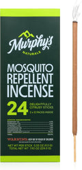 Murphy’s Naturals Mosquito Repellent Incense Sticks, 24 Count, Insect Repellent with Citronella for Outdoor Yard, 2.5+ Hours per Stick
