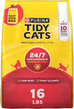 PLrina Tidy Cats Clumping Cat Litter Odor Control, 24/7 Performance Multi Cat Litter - 16 lb. Bag