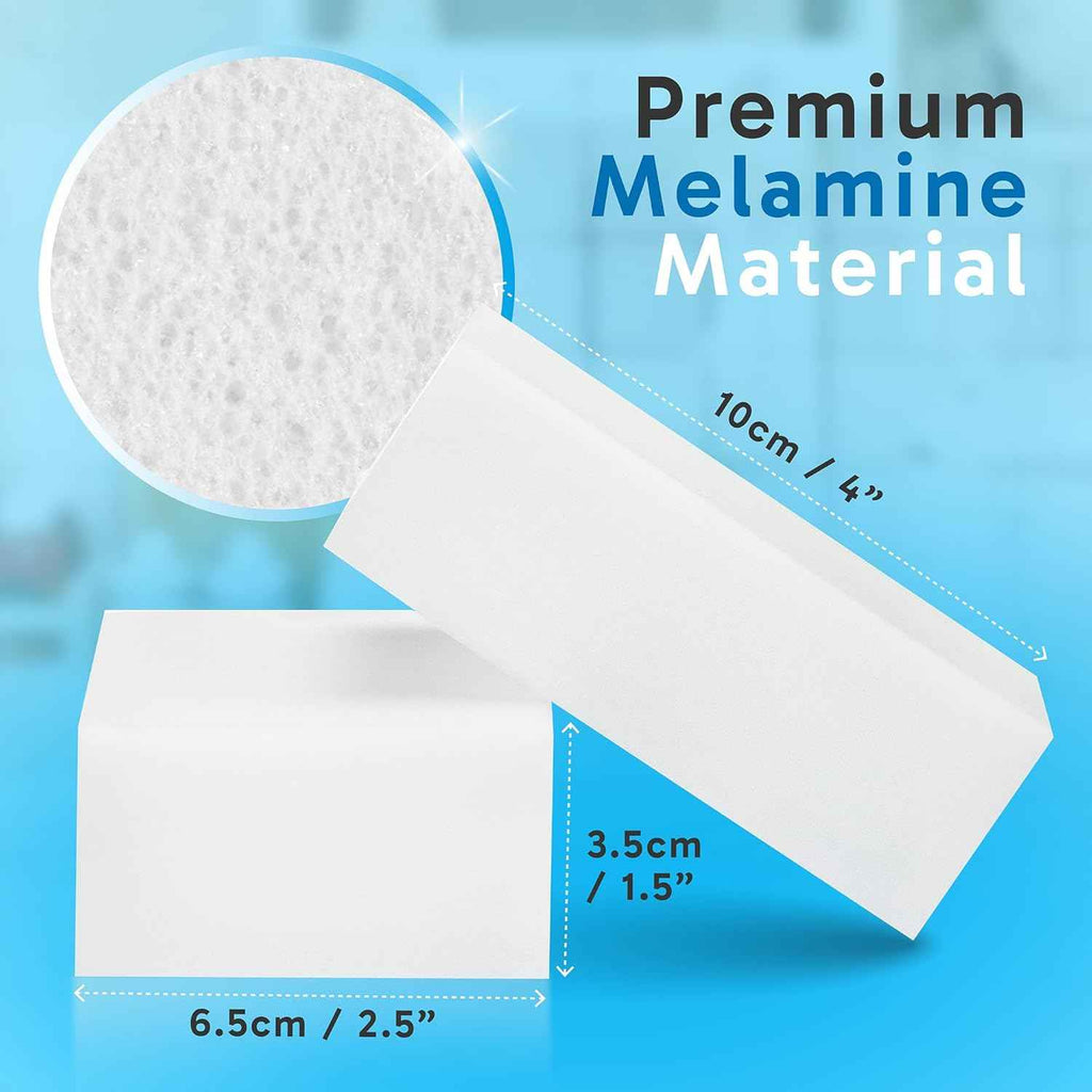 Premium Melamine Sponge Scrubber Pads - Extra Large, Thick & Durable for Bathtub & Wall Cleaning