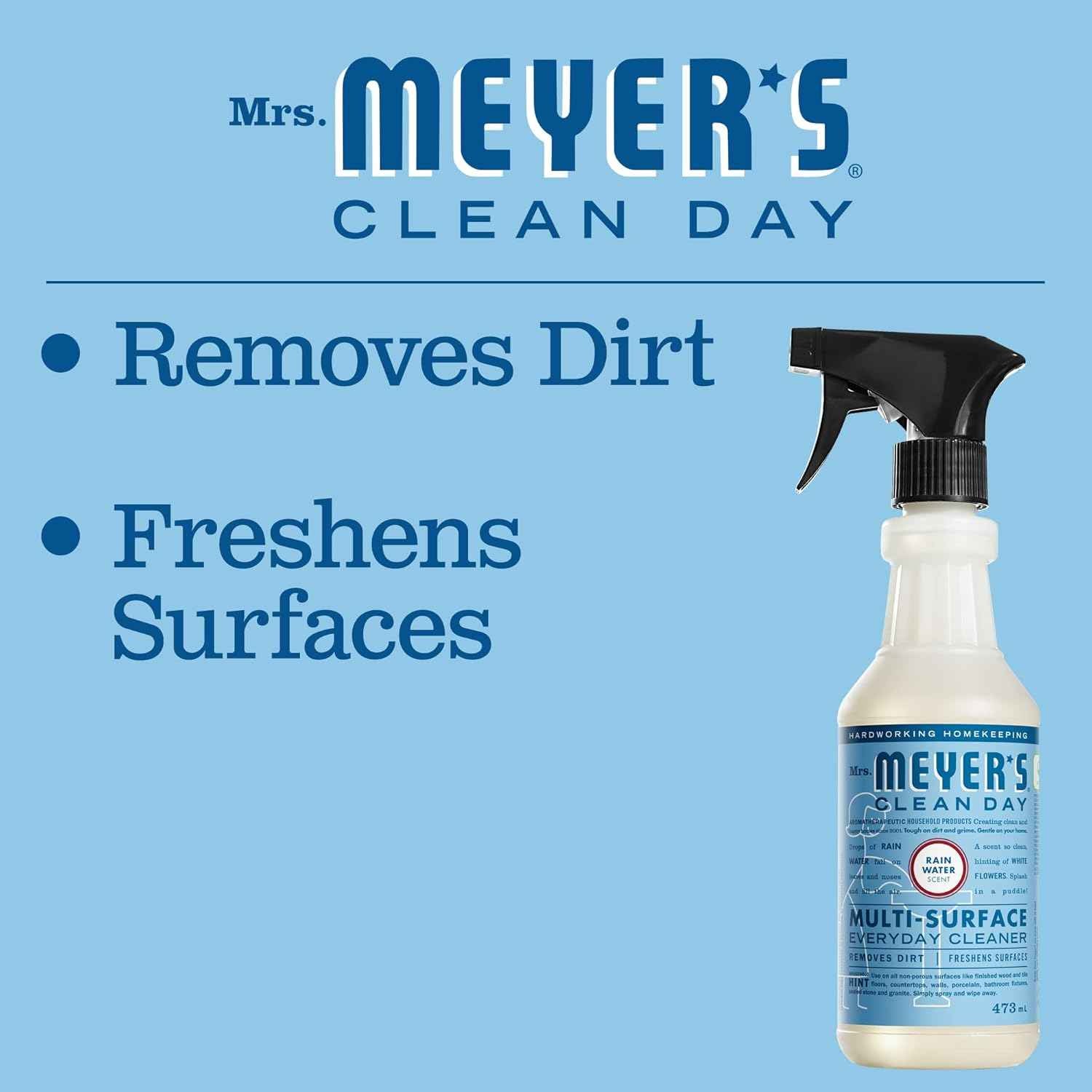 mrs meyers clean day multi surface everyday cleaner, 16 ounce bottle, rain water scent