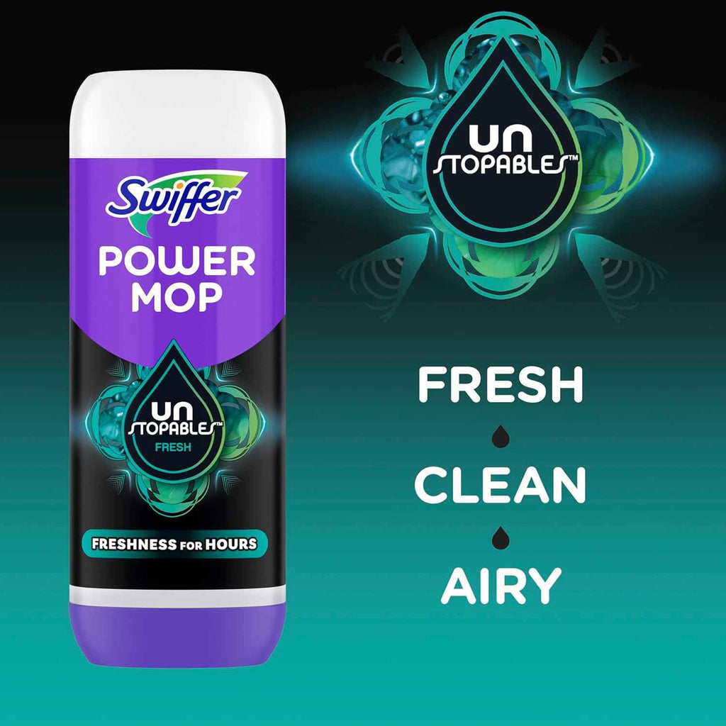 swiffer powermop unstopables fresh scent floor cleaning solution with 2 pack