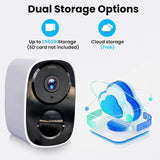 2026 Upgraded 2K Security Cameras Wireless Outdoor, Free Cloud Storage, 1-6 Months Battery Life, Waterproof, 2-Way Talk, AI Motion Detection Spotlight Siren Alarm Cameras for Home Security