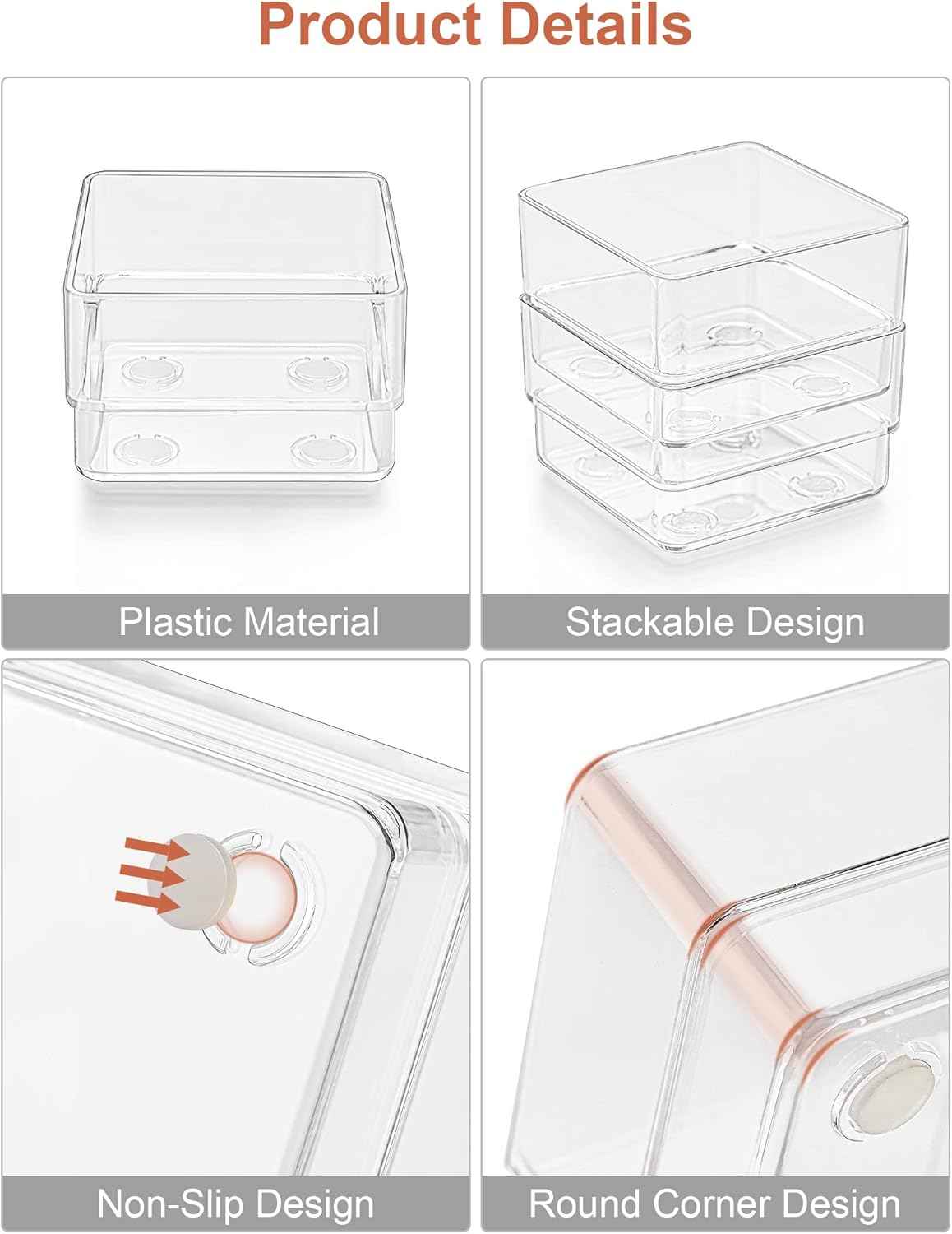SMARTAKE 13-Piece Drawer Organizer: Tidy Storage for Makeup, Jewelry, and More