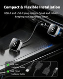 Wireless CarPlay Adapter, CarPlay Wireless Adapter Plug & Play USB/USB-C, 2-in-1 Converts Wired to Wireless CarPlay, Android Auto Wireless Adapter, Compatible with iPhone iOS 10+ & Android Auto