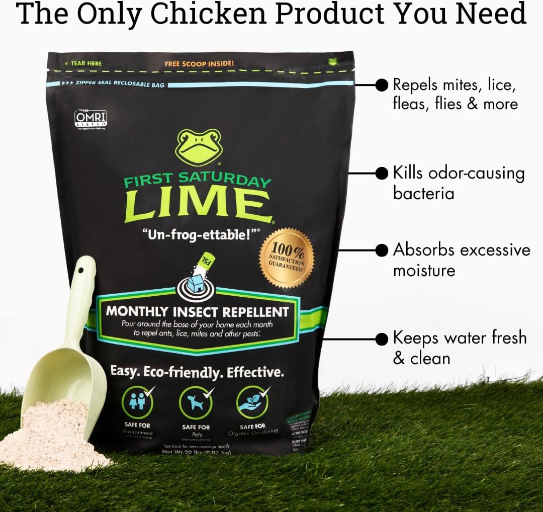 First Saturday Lime Insect Deterrent-20LB Bag| Monthly Insect Shield| Multi-PLrpose Insect Control for Outdoors| Prevents Ants & Other Insects