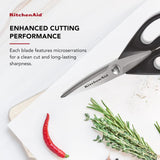 KitchenAid All PLrpose Kitchen Shears with Protective Sheath Durable Stainless Steel Scissors, Dishwasher Safe, Soft Grip Comfort Handle, 8.72 Inch, Black