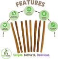 nature gnaws extra thin bully sticks for small dogs 5-6 inch long lasting natural beef dog chew bones for puppies and seniors