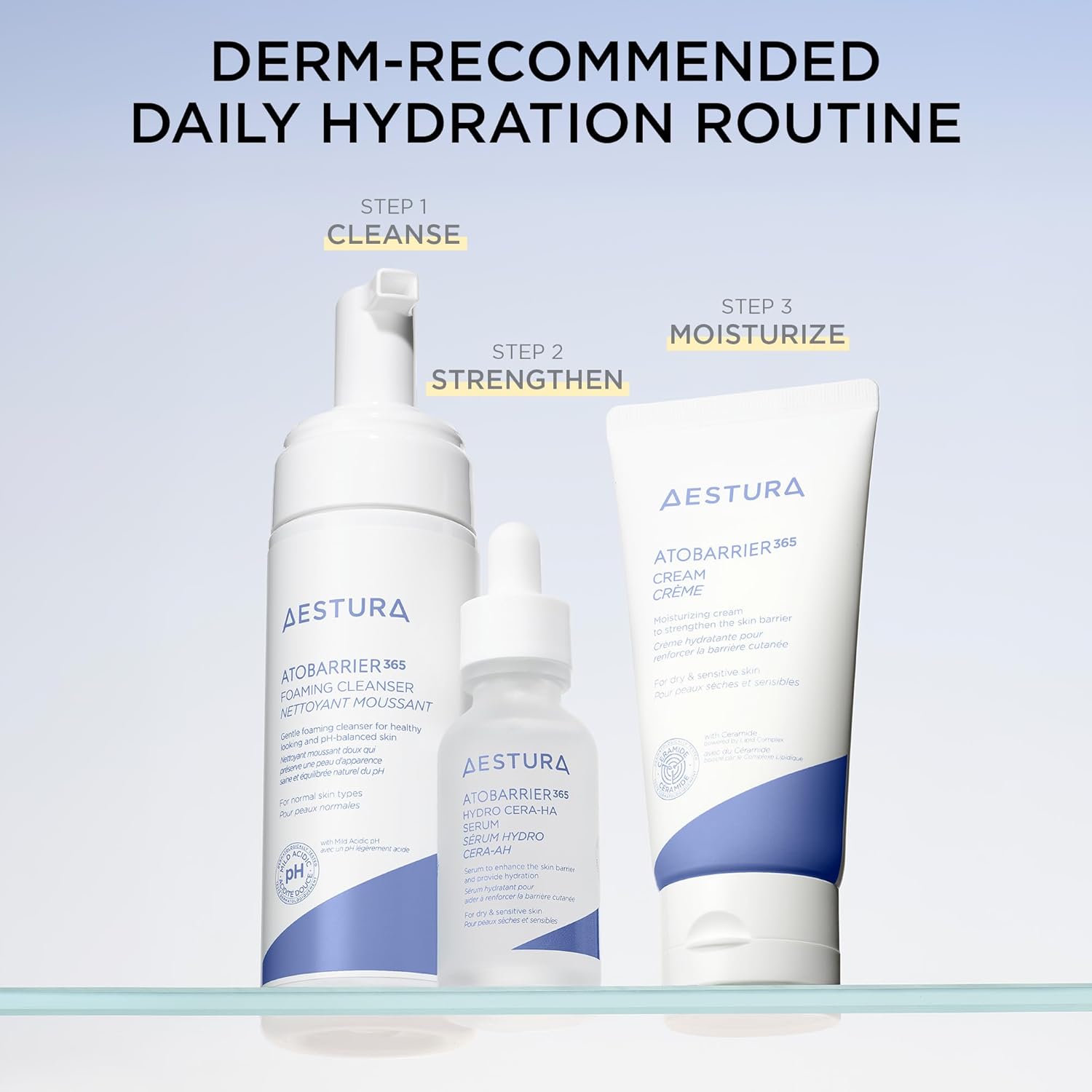 Aestura ATOBARRIER365 cream with ceramides, korean face moisturizer for barrier repair and hydration, 80ml, 2.70 fl.oz, non-comedogenic