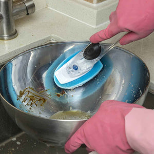 Dish wand with 7 pack dishwashing sponge refills for comfortable household cleaning and convenience