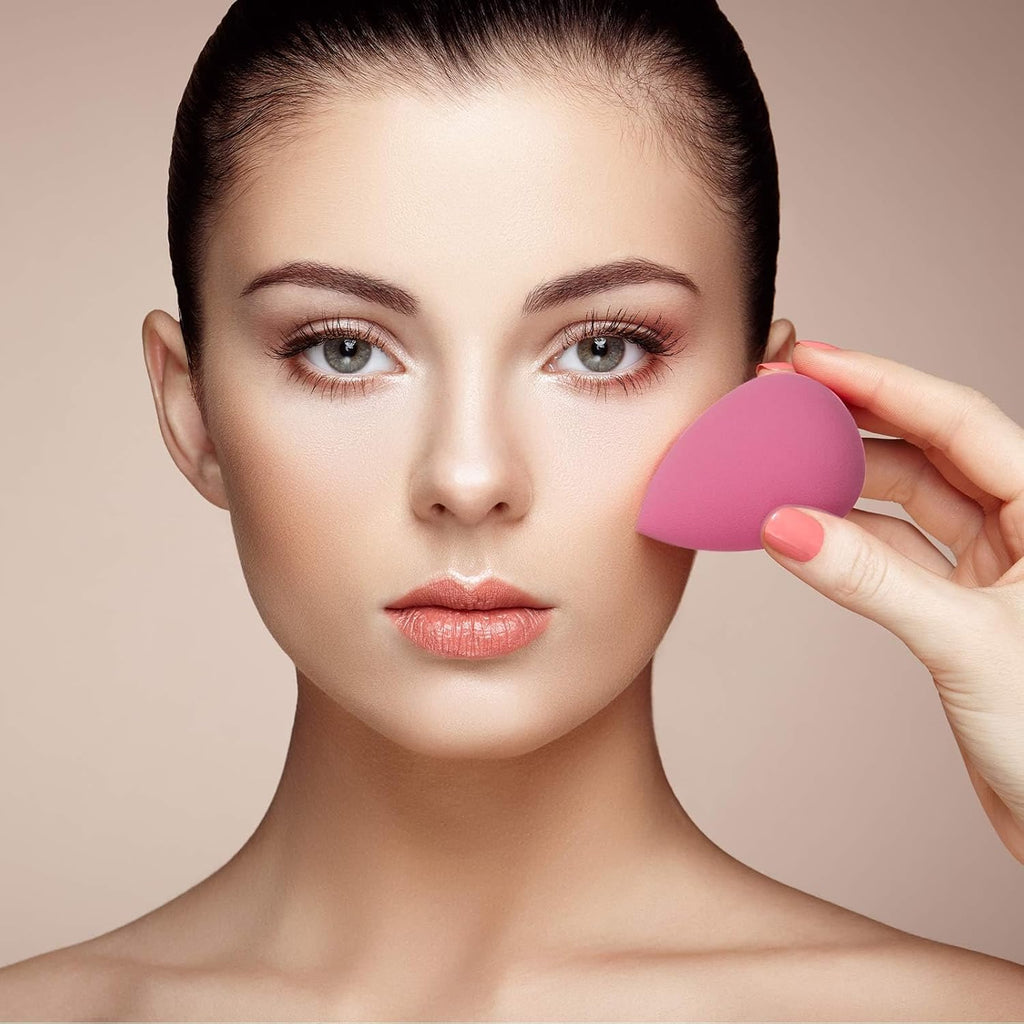 14PCS Makeup Sponge Set, Beauty Blender Sponge for Foundation Blending with 3PCS Mini Makeup Sponges & 4PCS Triangle Powder PLff, Soft Make Up Sponges for Face Cosmetic Applicator for Powder Liquid