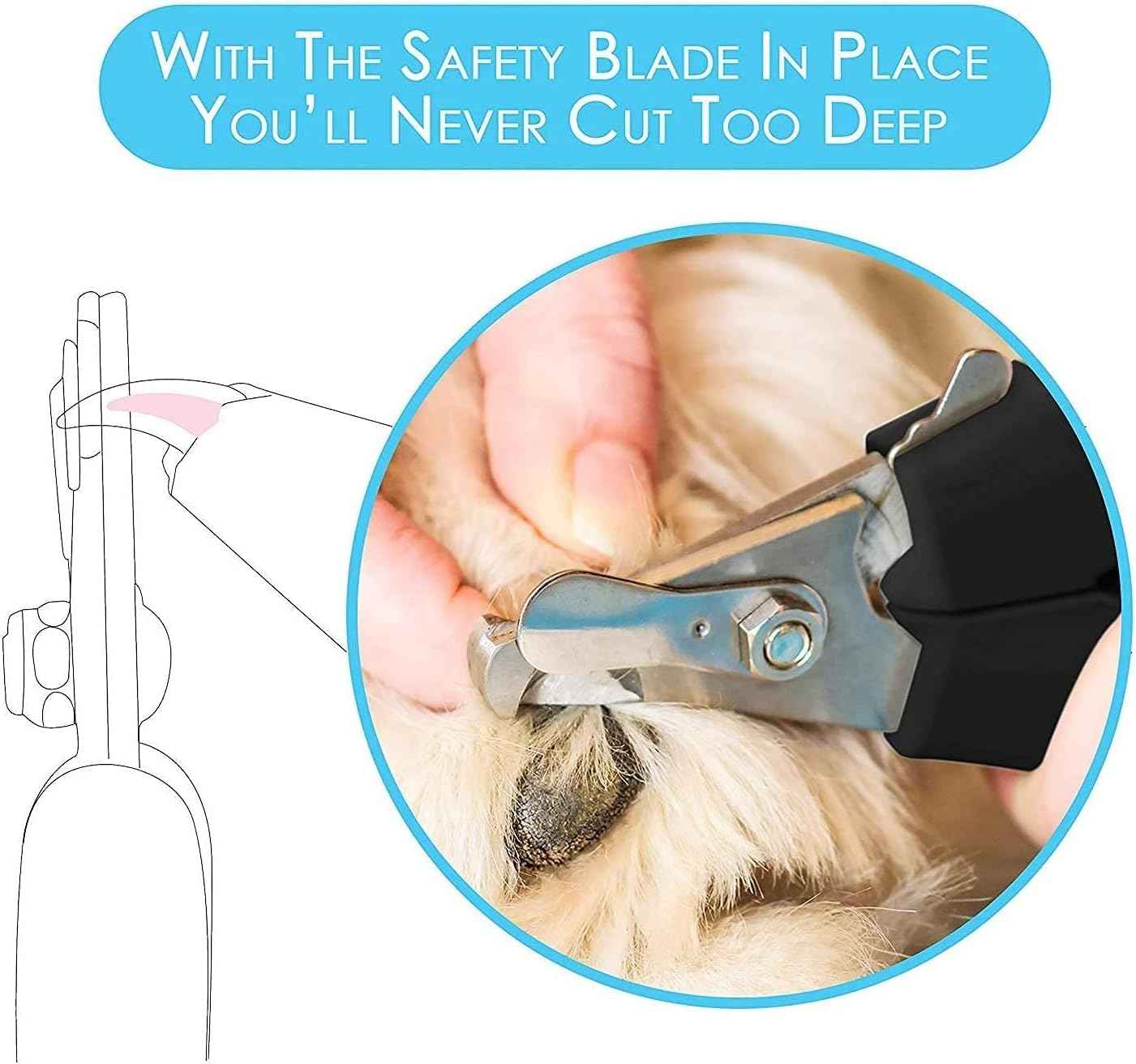 candure dog nail clippers and trimmer with safety guard for small medium-large breeds pet nail clipper