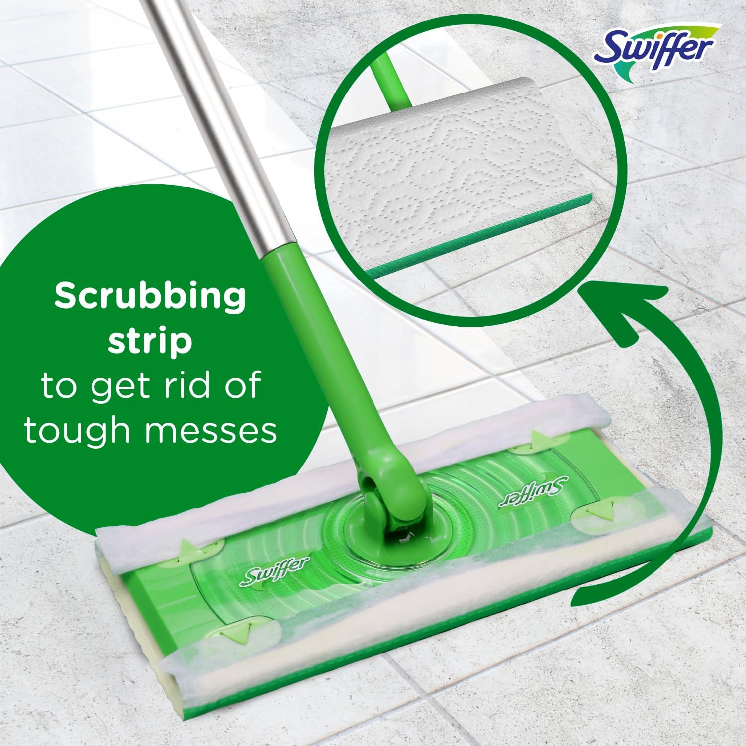 Swiffer Sweeper 2-in-1 Mops for Floor Cleaning, Dry and Wet Multi Surface Floor Cleaner, Sweeping and Mopping Starter Kit, Includes 1 Mop + 19 Refills, 20 Piece Set - ShopUS