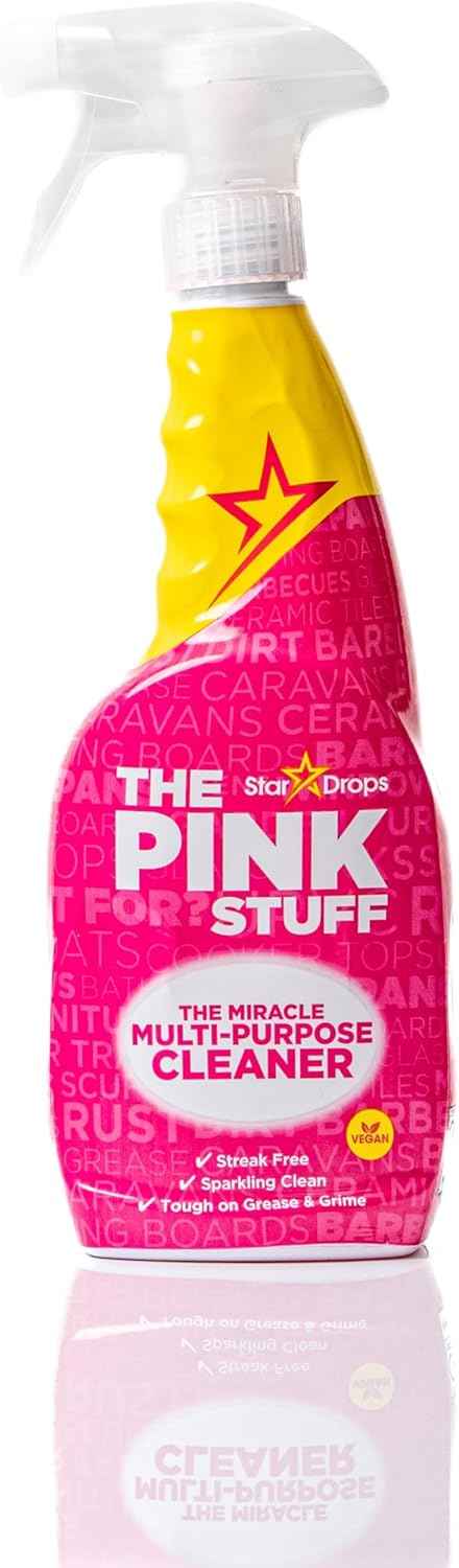 The Pink Stuff Miracle Multi-Purpose Cleaner, 25 fl Oz, removes grease, grime, and stains on kitchens, bathrooms, floors, and more