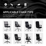 Water Resistant Stretch Computer Office Chair Cover with Durable Zipper Universal Washable Removable Spandex Rotating Boss Chair Slipcovers Anti-dust Soft Desk Chair Seat Protector for Dogs Cats Pets
