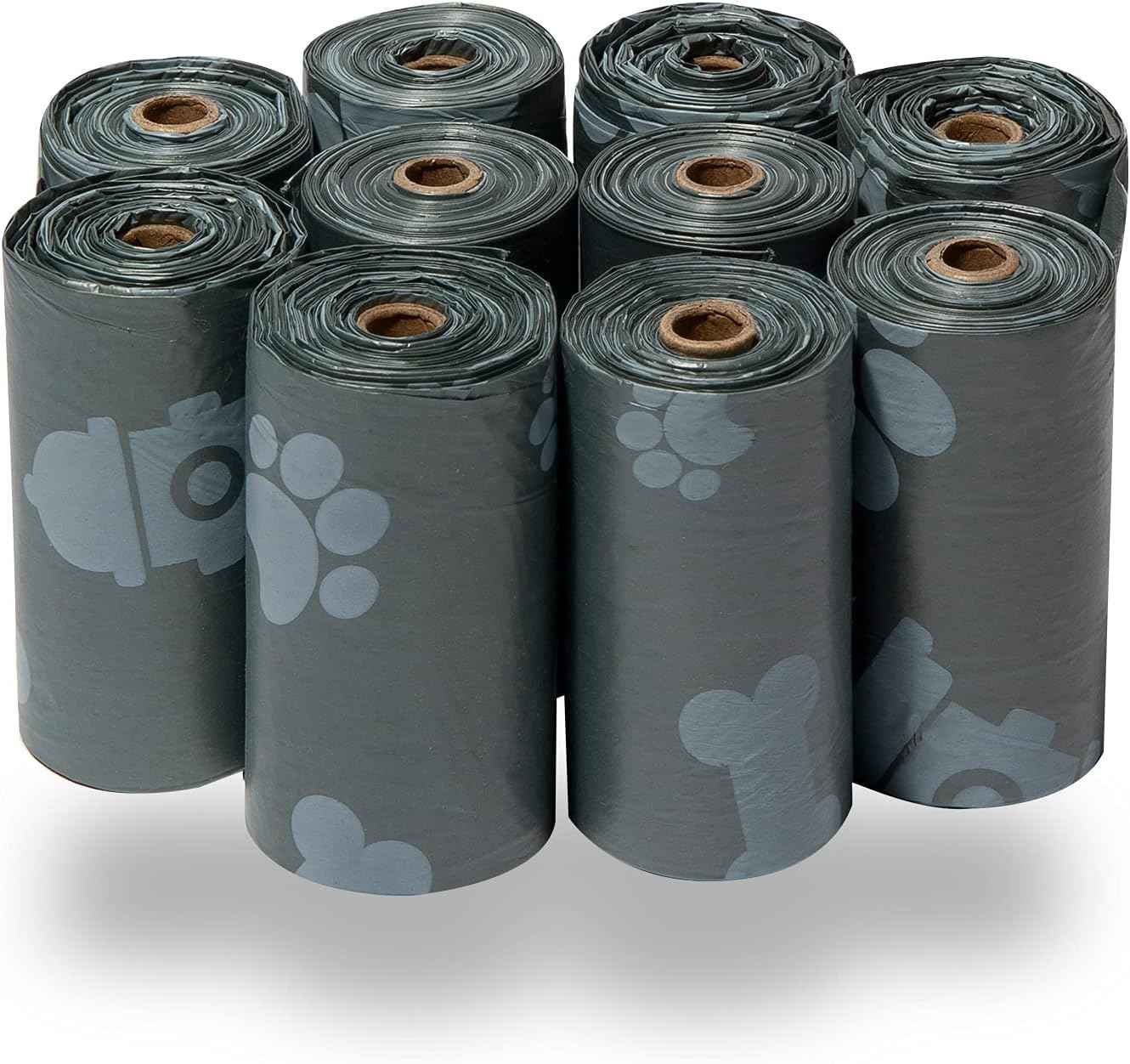 Best Pet Supplies Dog Poop Bags (150 Bags) for Waste Refuse Cleanup, Doggy Roll Replacements for Outdoor Puppy Walking and Travel, Leak Proof and Tear Resistant, Thick Plastic - Assorted Colors