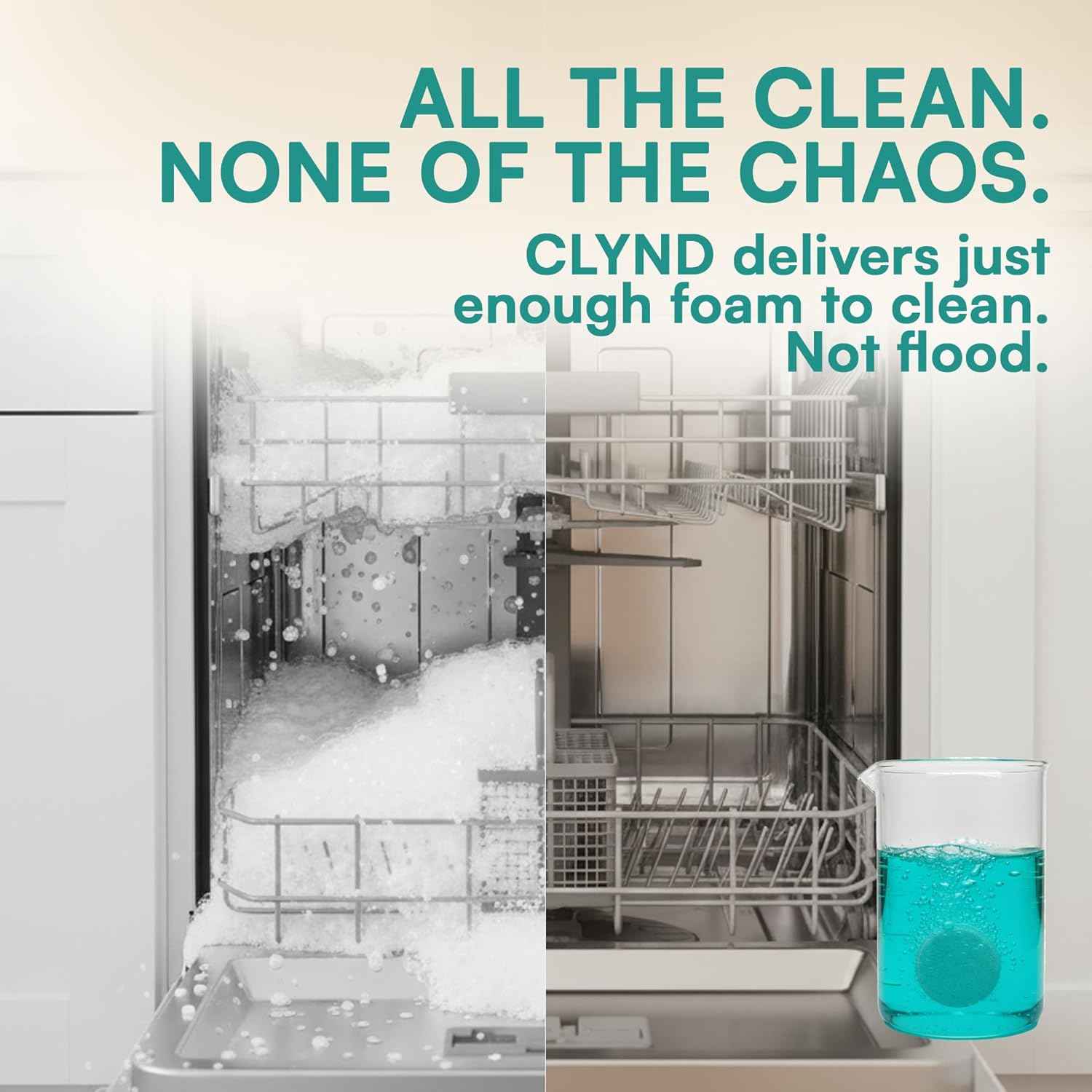 Dishwasher cleaner and deodorizer tablets - 24 pack, natural, heavy duty, low suds, fresh mint