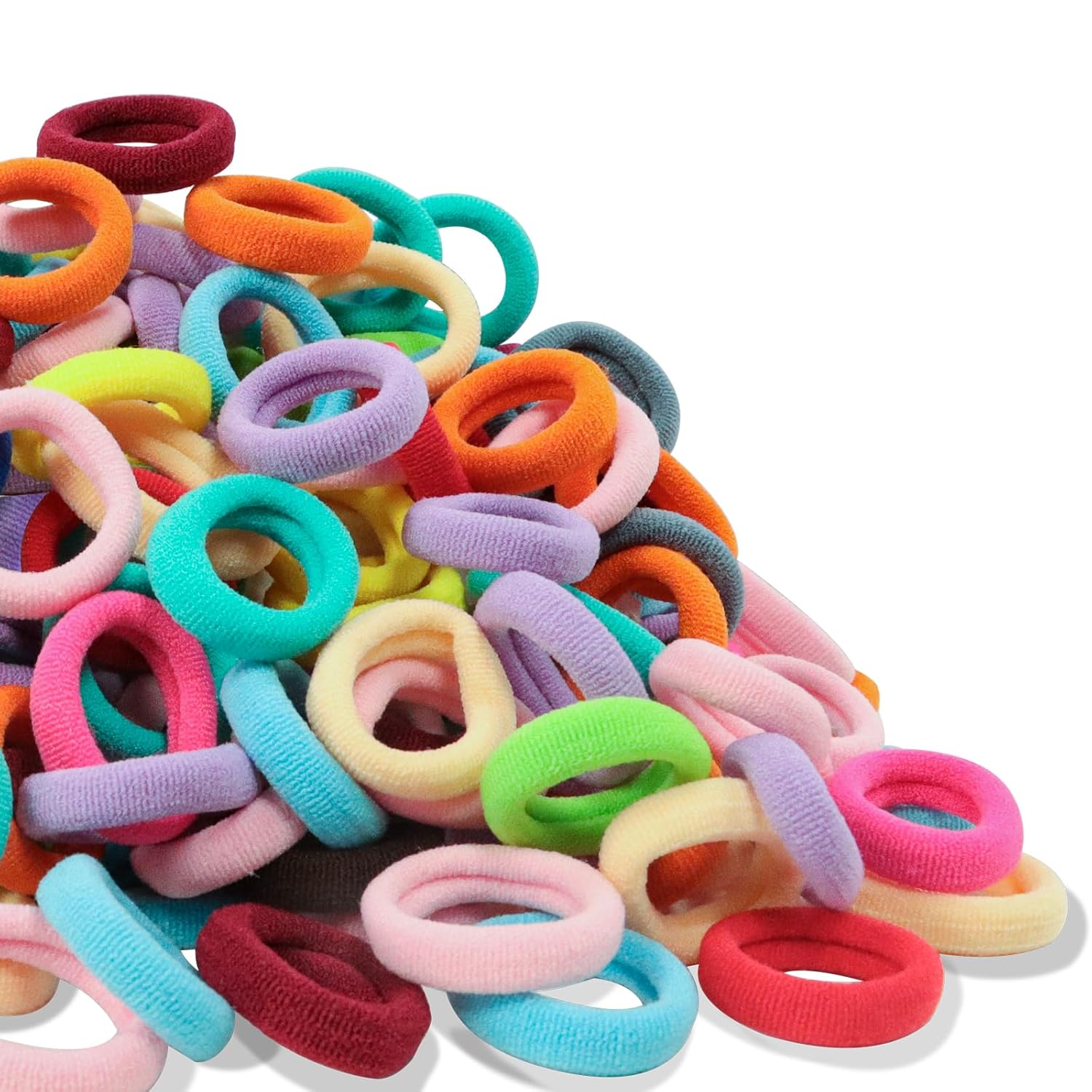 200pcs small hair ties for baby girls infants toddlers kids, elastic hair ponytail holder accessories