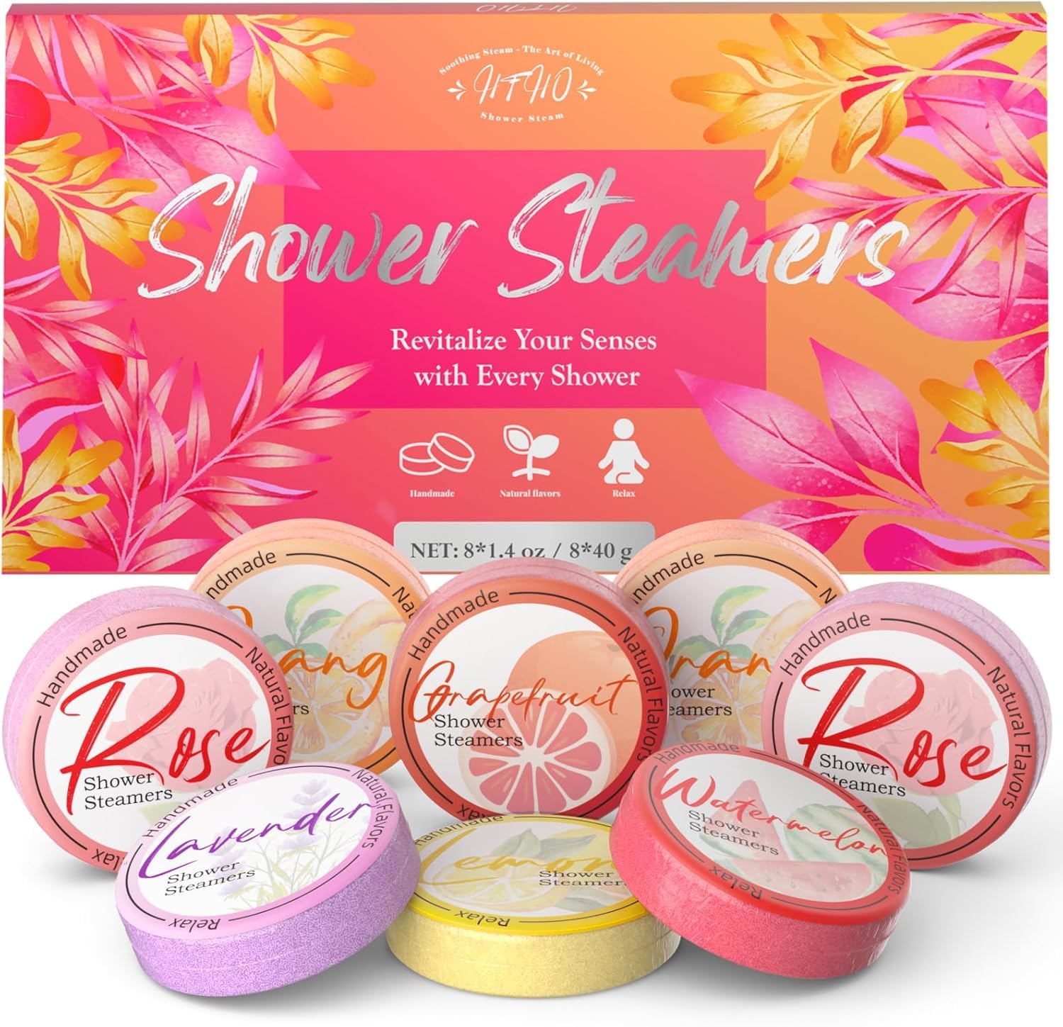 Shower Steamers Aromatherapy 8 Pack - Lavender and Eucalyptus Essential Oils, Self Care Gifts for Women and Men