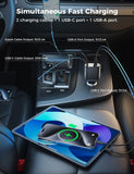 ‹ېUpgraded‹ÛÔ SUPERONE Retractable Car Charger 4 in 1, Fast Car Phone Charger with Cord 2.6ft, USB C and Apple Car Adapter, Compatible with iPhone 17 16 15/15 Pro Max/14/13/12/11, Galaxy, Pixel - ShopUS