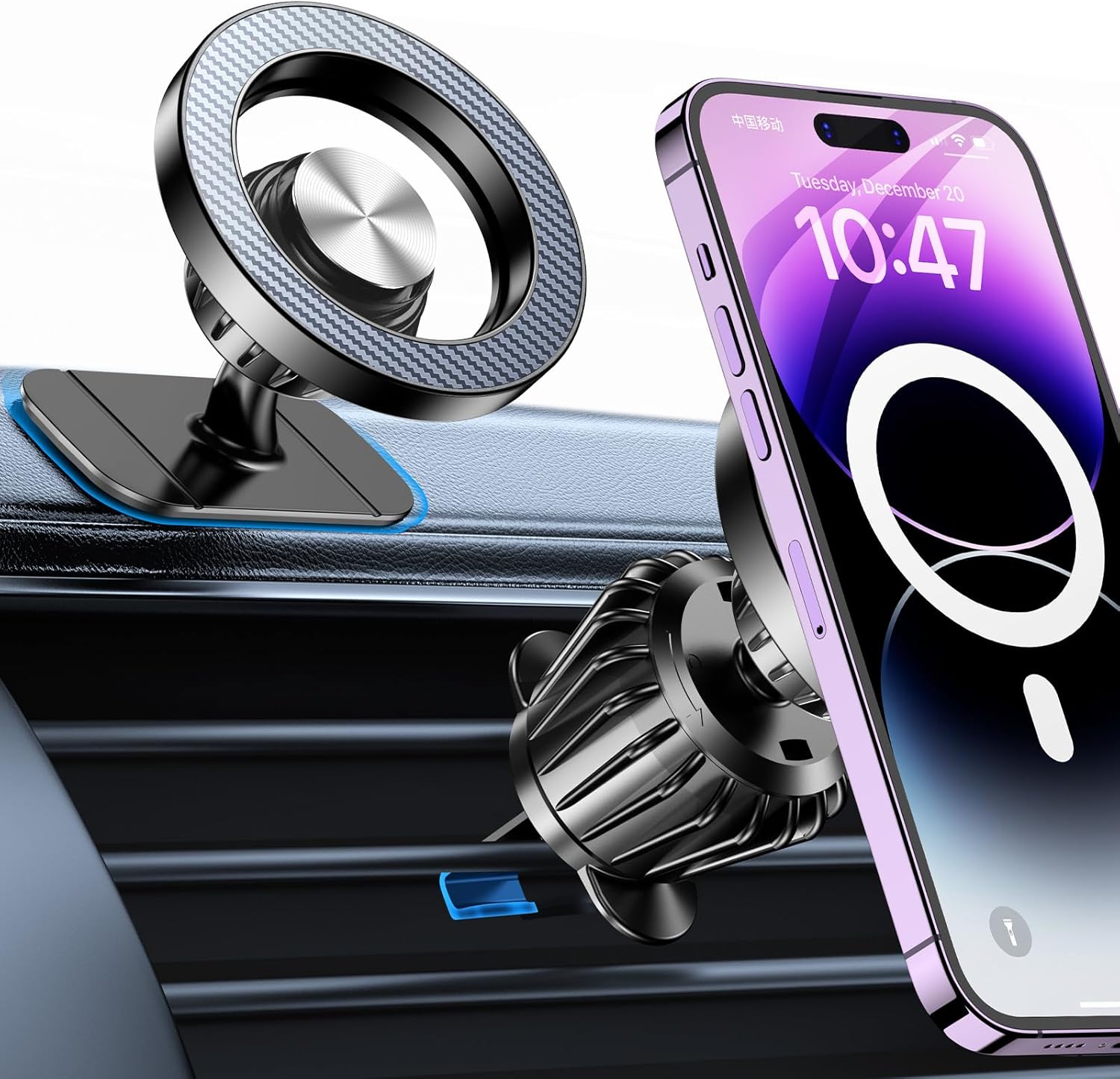 Kaistyle for Magsafe Car Mount‹ې20 Strong Magnets‹ÛÔMagnetic Phone Holder for Car Phone Holder Mount Dash Mounted Holders Cell Phone Holders for Your Car Accessories for Women Men for iPhone 17 16 15 14 - ShopUS