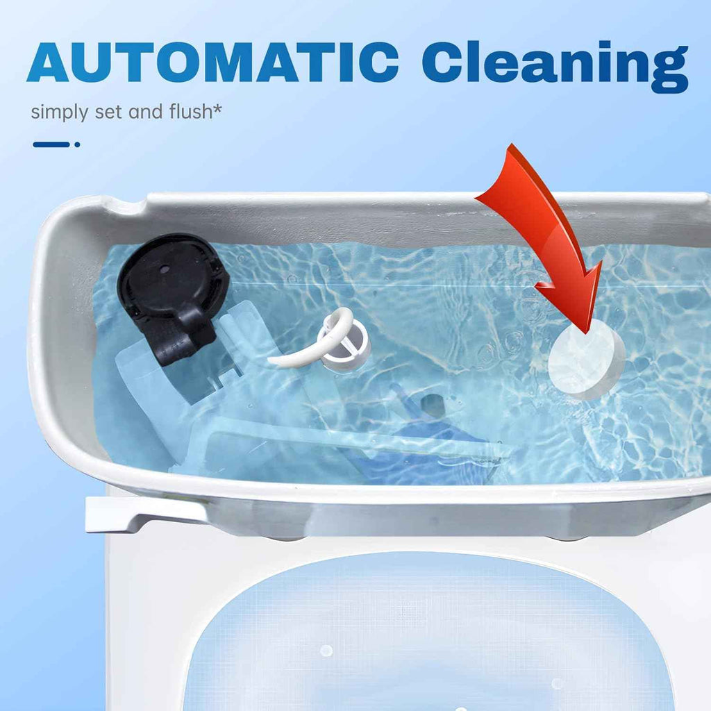 Vacplus Automatic Toilet Bowl Cleaner Tablets - 12 Pack - Deodorizing and Descaling for Tough Stains Removal