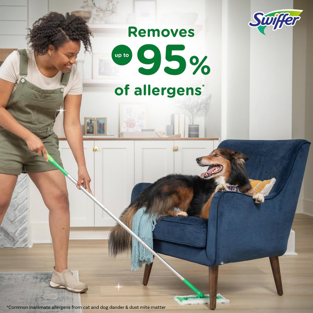 Swiffer Sweeper 2-in-1 Mops for Floor Cleaning, Dry and Wet Multi Surface Floor Cleaner, Sweeping and Mopping Starter Kit, Includes 1 Mop + 19 Refills, 20 Piece Set - ShopUS
