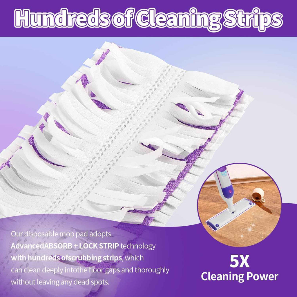 10-Pack Disposable Power Mop Pads: Unscented Replacement for Swiffer Power Mop, Ideal for Hardwood Floors