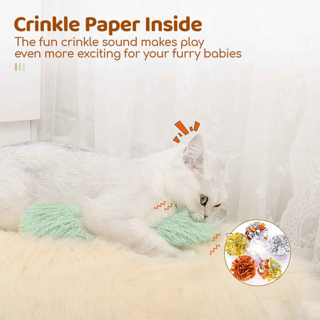 potaroma cat toys pillows 3 pack soft durable crinkle sound catnip interactive indoor kitten kicker