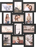 SONGMICS Collage Picture Frames, 4x6 for Wall Decor Set of 12, Multi Family Photo for Gallery Decor, Hanging Display, Assembly Required, Christmas Gift, Ink Black URPF26BK