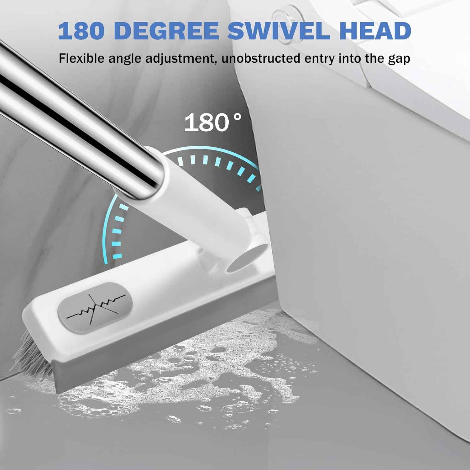 setsail grout cleaner brush v-shaped long handle for bathroom tile kitchen floor scrub