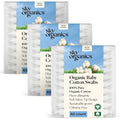 Sky Organics organic baby cotton swabs, 60 count, ultra soft, baby safe tips, strong and durable, hypoallergenic, chlorine free